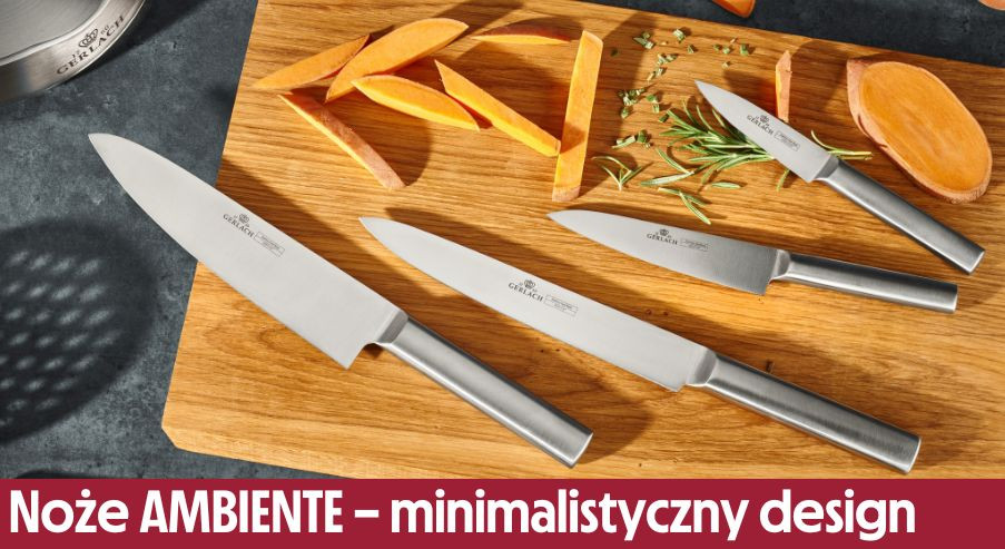 Noże AMBIENTE – minimalistyczny design z nutą glamour