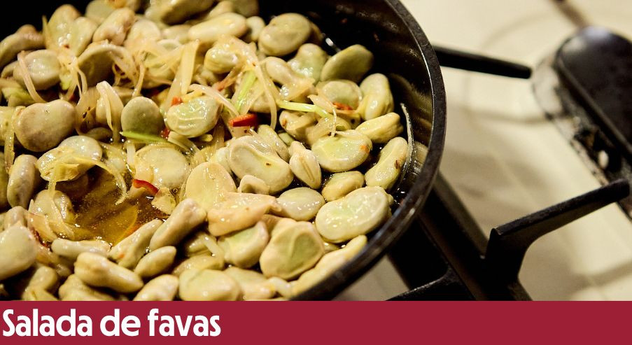 Salada de favas – portugalska sałatka z bobem