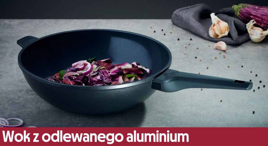 Wok z odlewanego aluminium – przygotuj różnorodne dania!