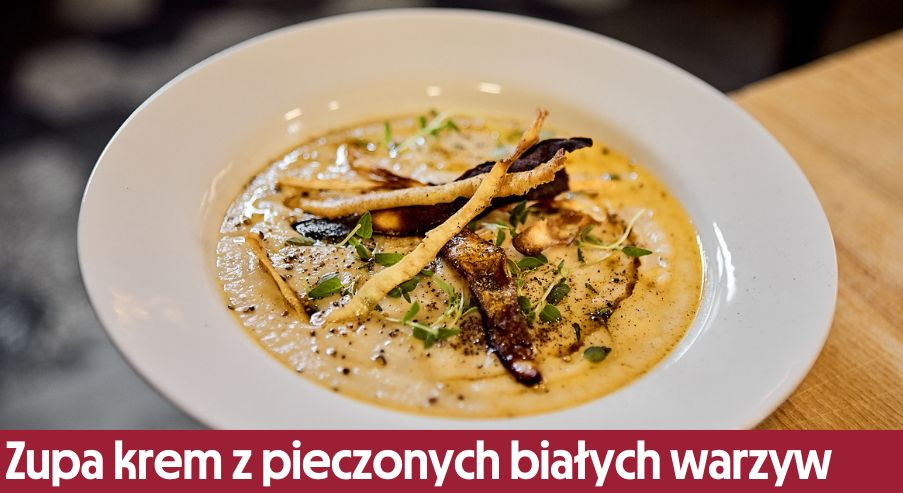 Zupa krem z pieczonych białych warzyw – z pomysłem na podanie!