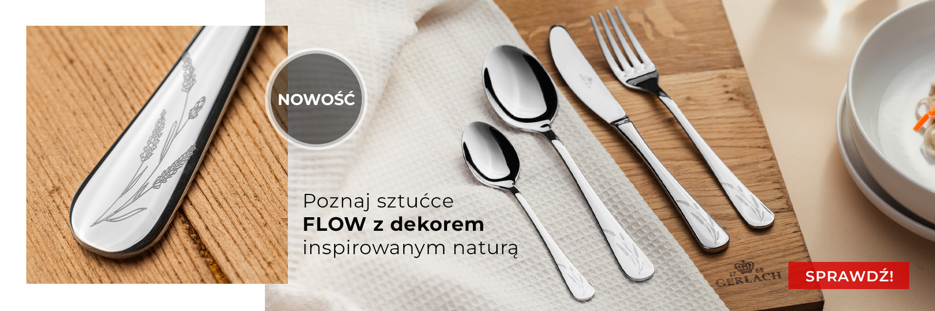 Grawerowane sztućce Flow! | BEZTERMINOWY
